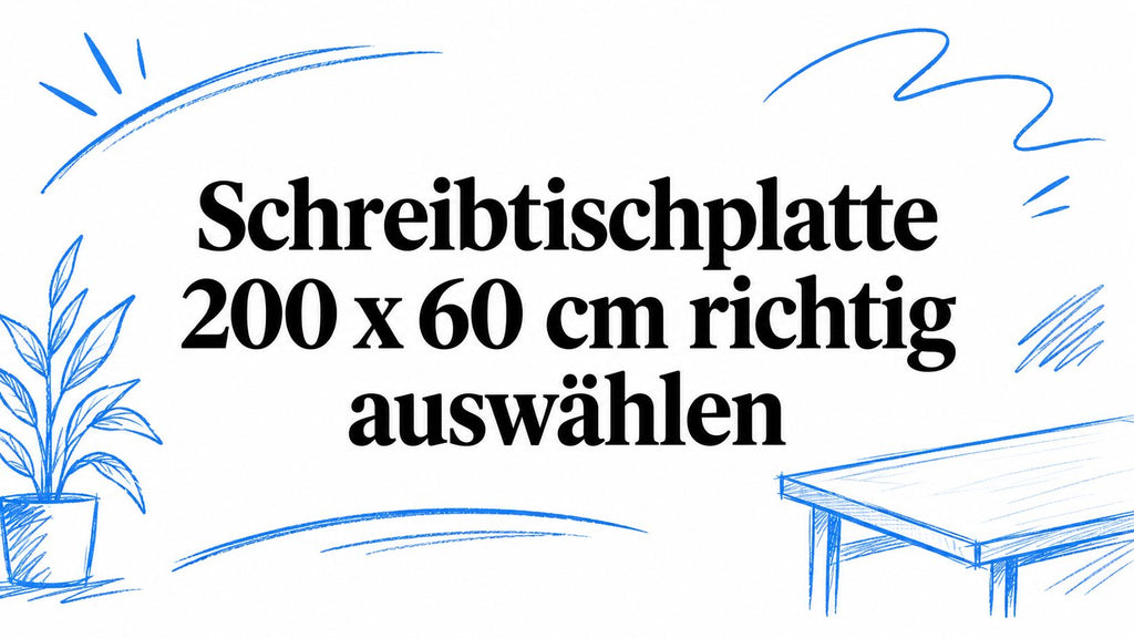 Schreibtischplatte 200 x 60 cm richtig auswählen