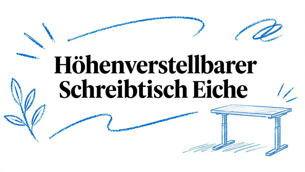 Höhenverstellbarer schreibtisch eiche