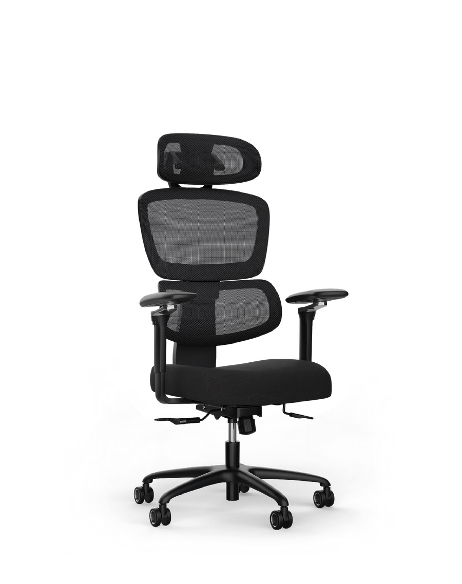 Chaise de bureau ergonomique DESKSPACE MOVE PRO, vue produit détourée sur fond clair
